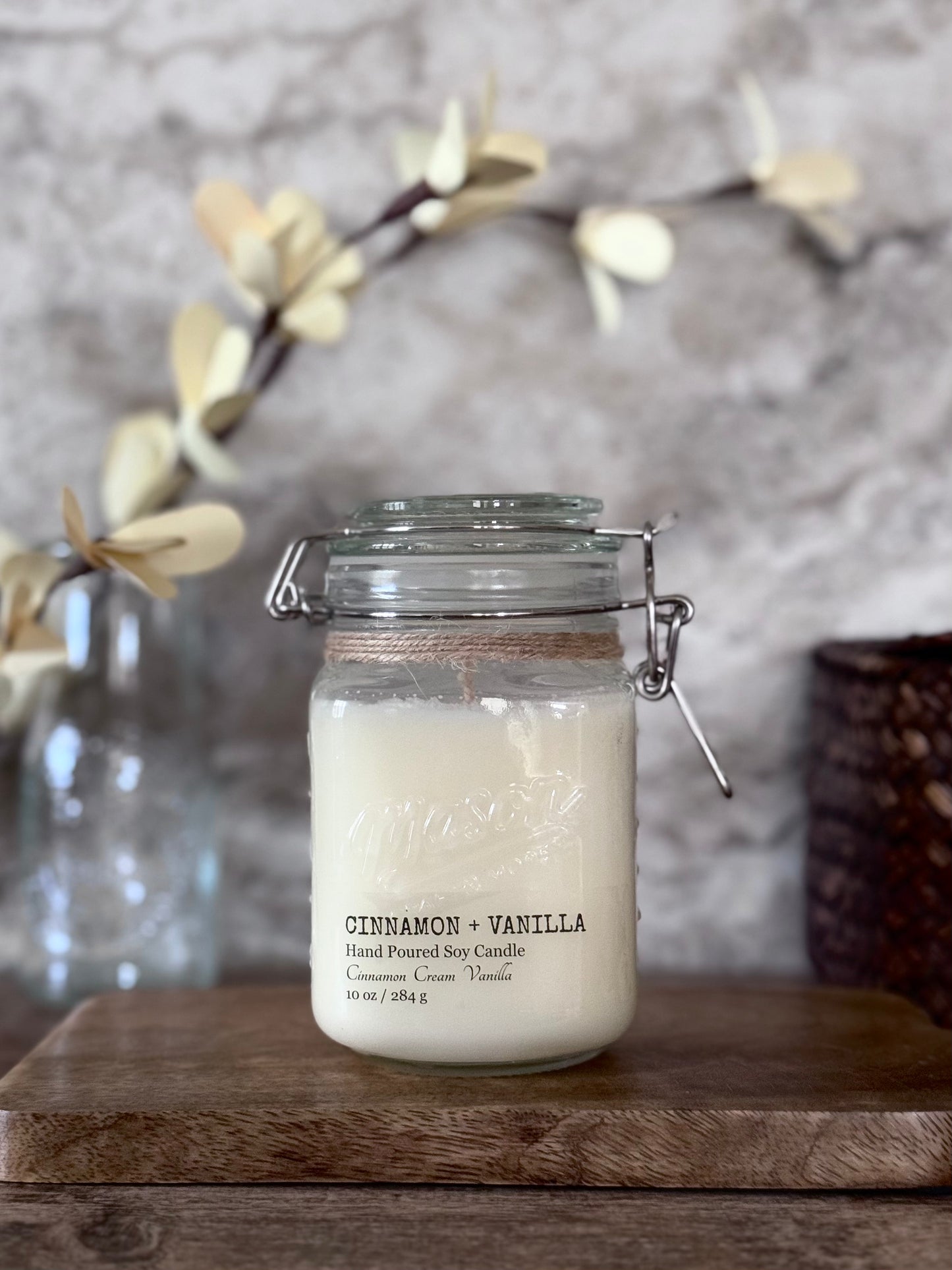 Cinnamon + Vanilla - 10 oz Latch Jar