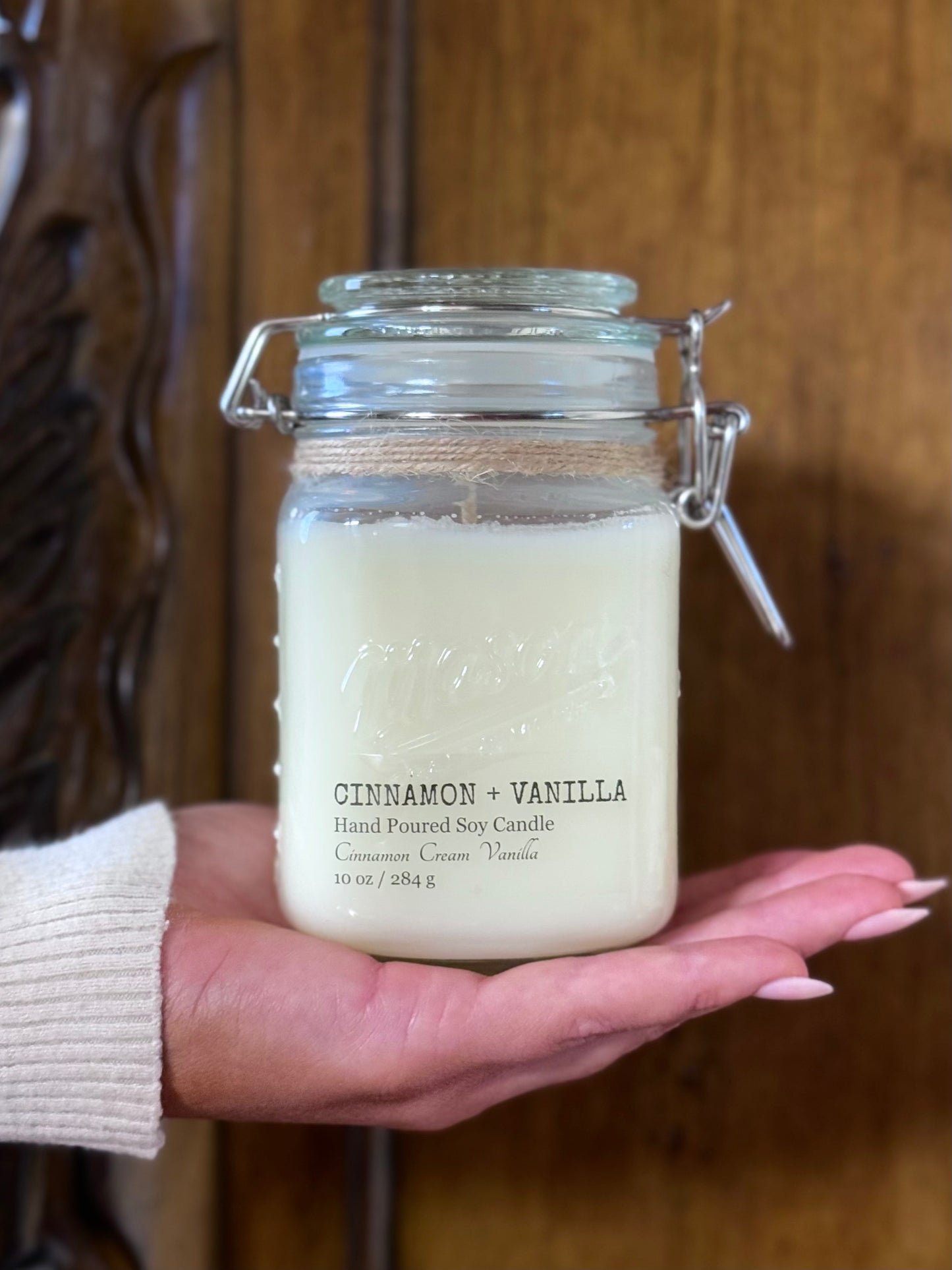 Cinnamon + Vanilla - 10 oz Latch Jar