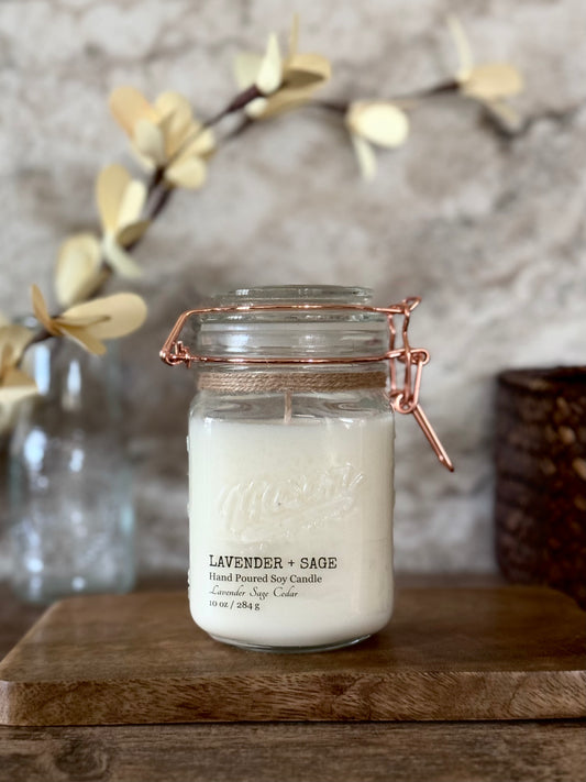 Lavender + Sage - 10 oz Latch Jar