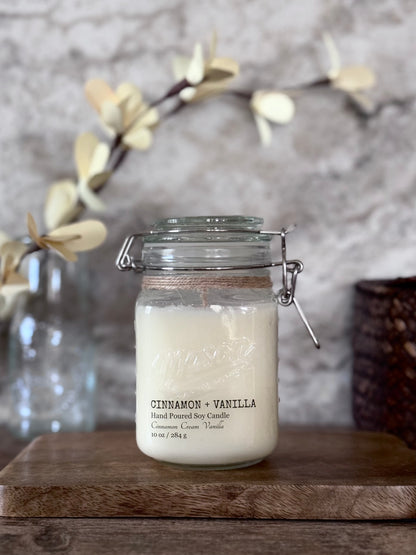 Cinnamon + Vanilla - 10 oz Latch Jar