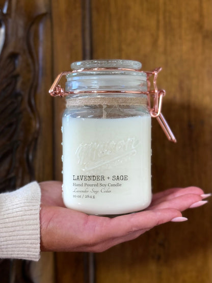Lavender + Sage - 10 oz Latch Jar